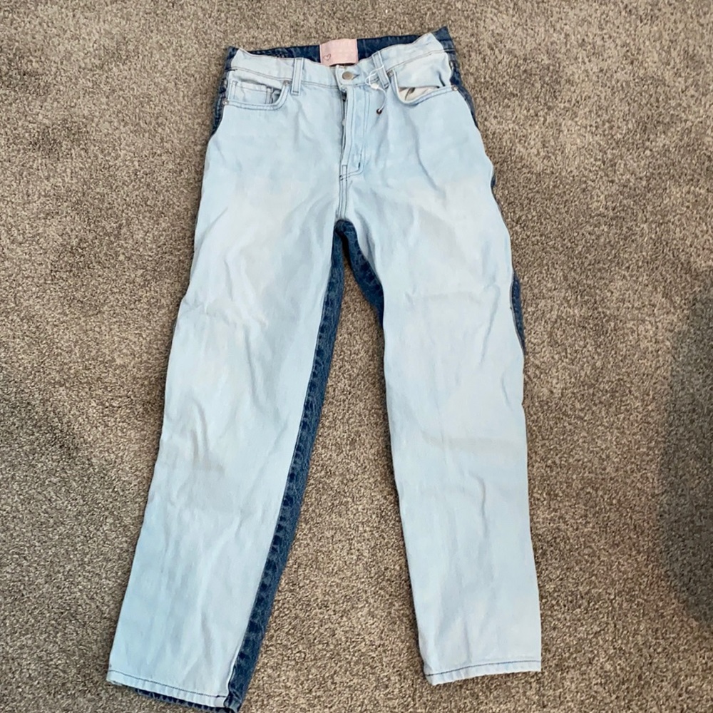 Revice denim with wave design. Size 28.